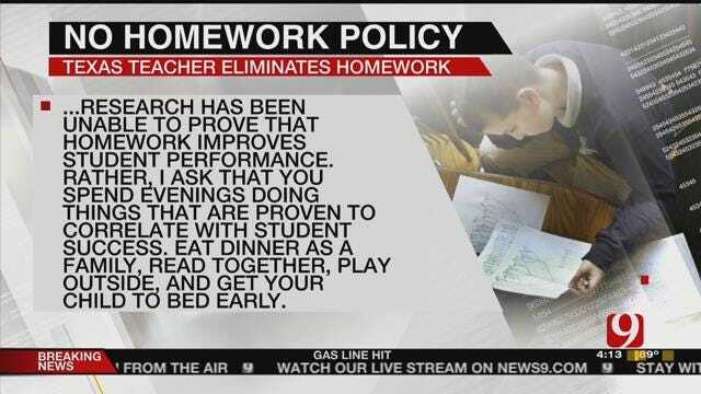 Trends, Topics & Tags: Texas School Experiments With No Homework