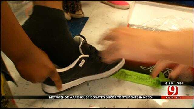 Wheeler Elementary Students Given Brand New Shoes