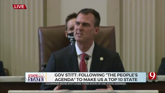 Gov. Stitt Reflects On The COVID-19 Pandemic, Looks To The Future In State Of The State Address