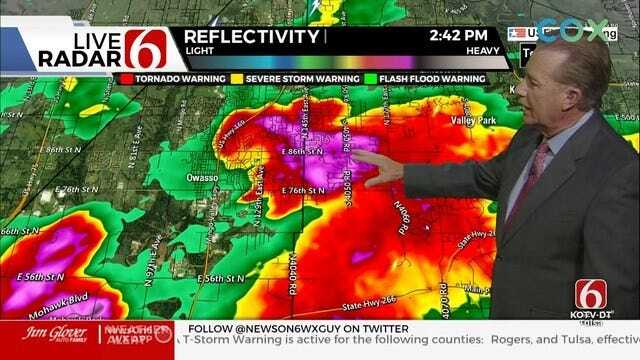 UPDATE: Severe Storms Moving Through Tulsa, Rogers Counties
