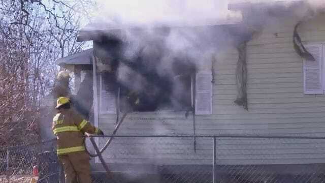 WEB EXTRA: Firefighters Respond To Mounds House Fire