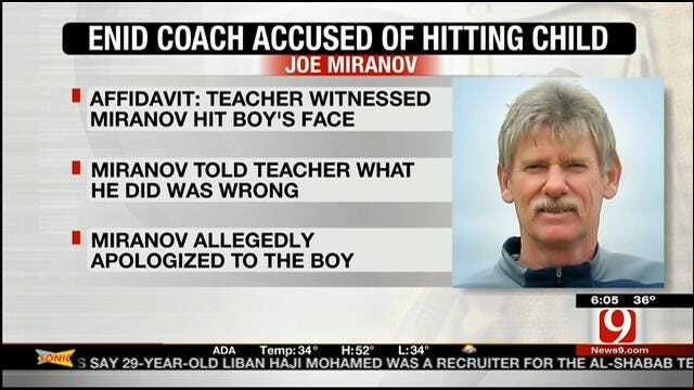 Charge Filed Against Enid HS Track Coach Accused Of Hitting Child