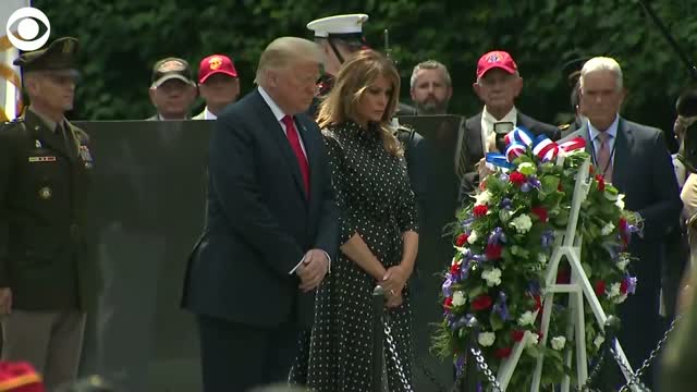 President Trump Attends Wreath Laying At The Korean War Veterans Memorial