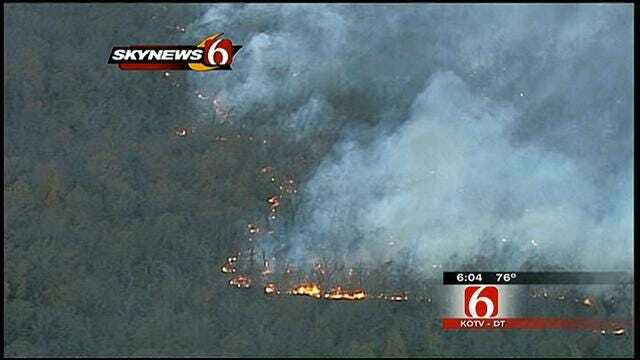 Crews In Bixby Keep 300-Acre Fire From Damaging Structures