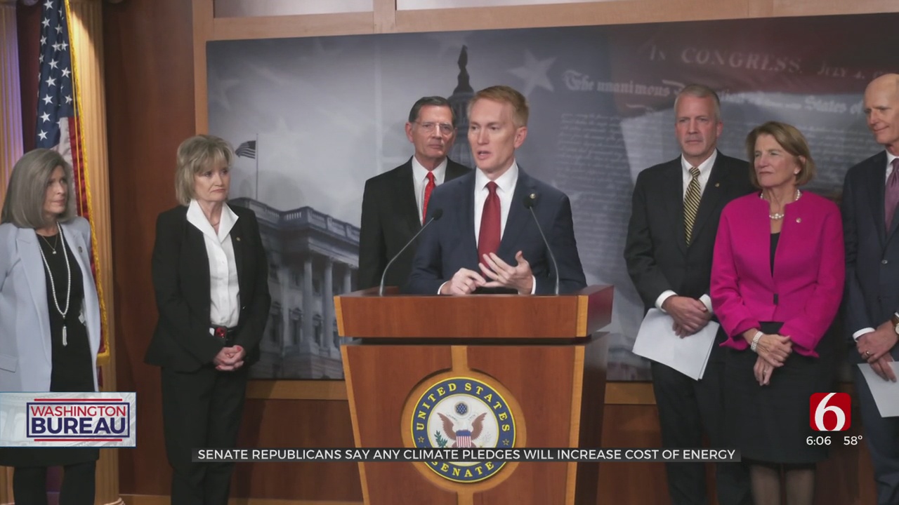 Lankford, Senate GOP Blasts Biden's Energy Policy Ahead Of 2021 Climate Conference