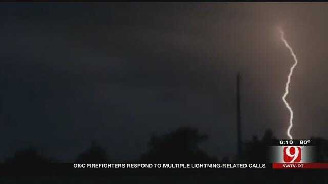 Lightning Kept OKC Firefighters Busy Throughout Night