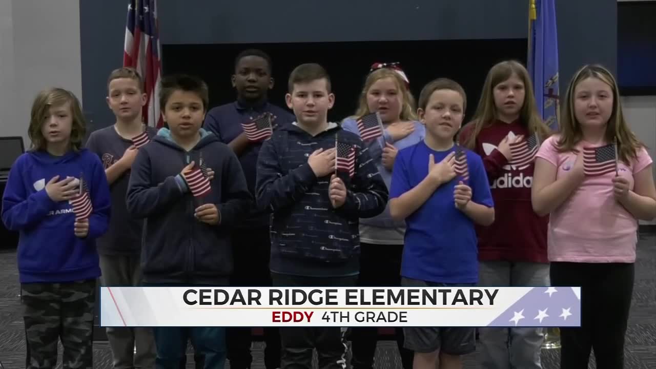 Daily Pledge: 4th Grade Students From Cedar Ridge Elementary
