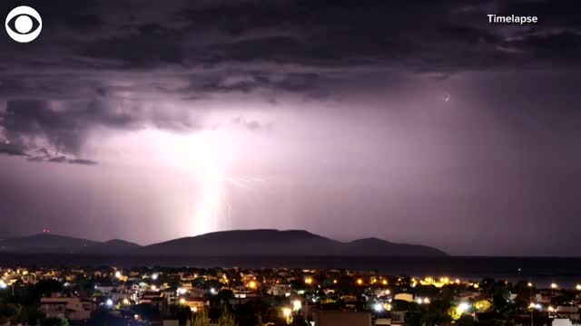 WATCH: Lightning Strikes In Greece