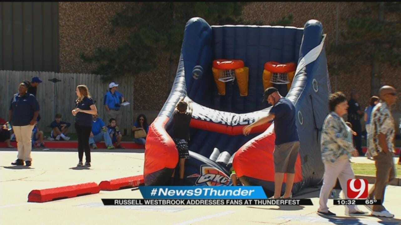 Russell Westbrook Speaks To Fans At ThunderFest In Edmond