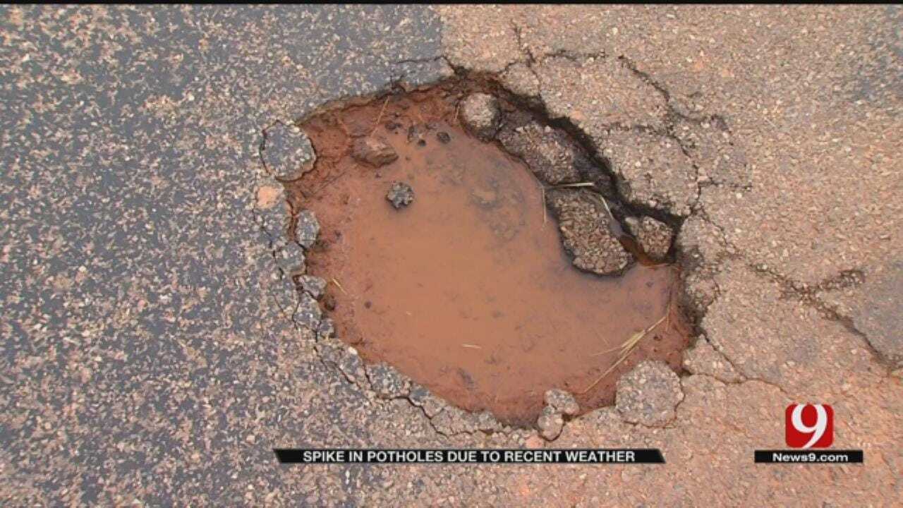 OKC Sees Spike In Potholes Due To Recent Weather