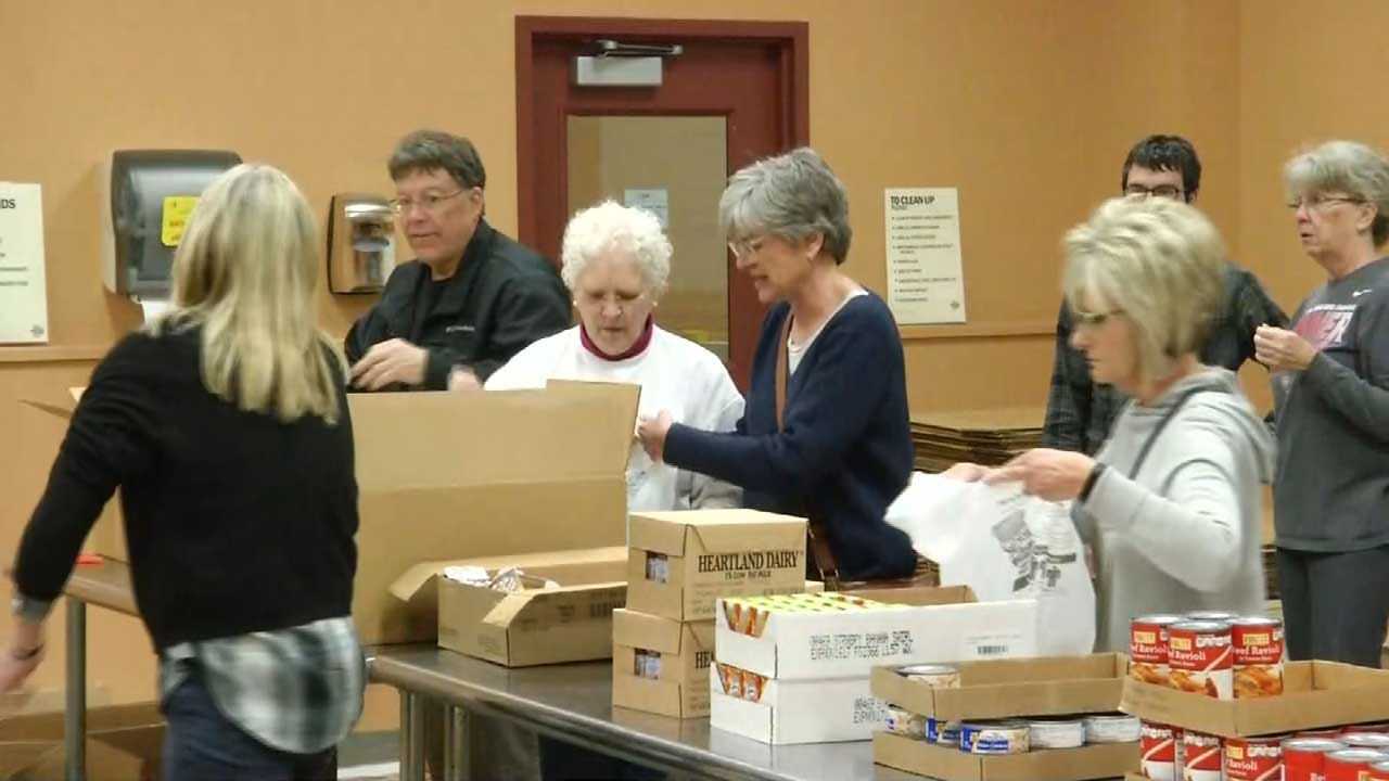 Volunteers Step Up To Help Food Bank Prepare Meals For Oklahoma Students