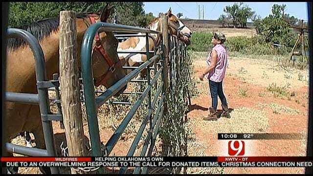 Ninnekah Family, Their Horses Escape Wildfire