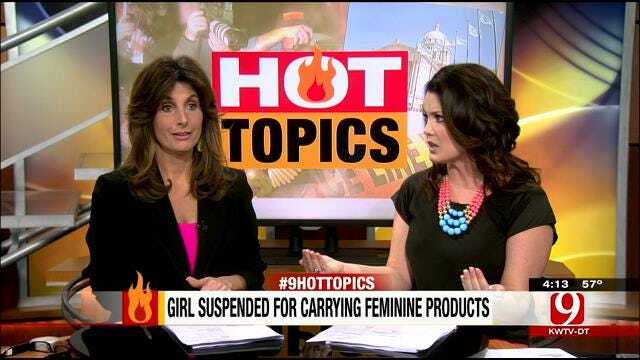Hot Topics: Girl Suspended For Carrying Feminine Products