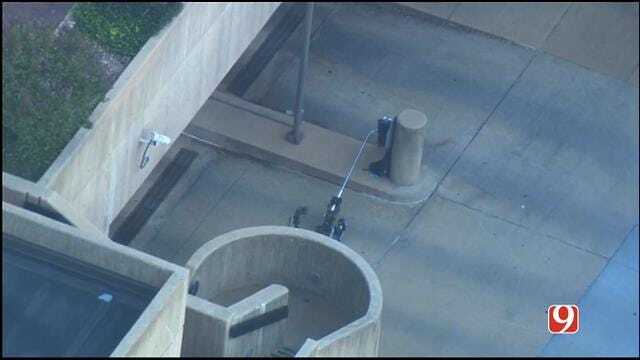 WEB EXTRA: SkyNews 9 Flies Over Bomb Squad Investigation In Downtown OKC