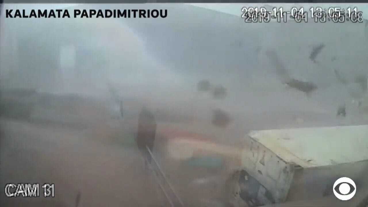 WATCH: Tornado Sweeps Past Factory In Greece