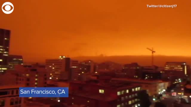 Watch: Sky Turns Orange In San Francisco Due To Wildfires