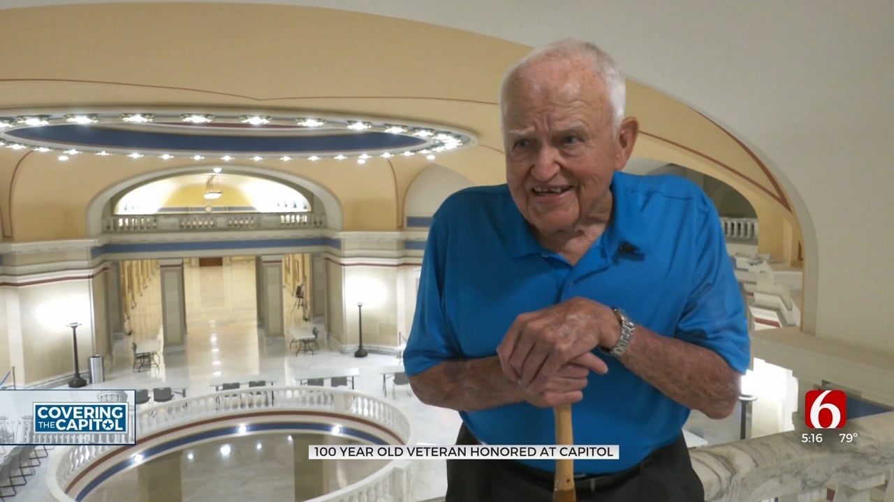 100-Year-Old Bristow Farmer And WWII Veteran Honored At State Capitol