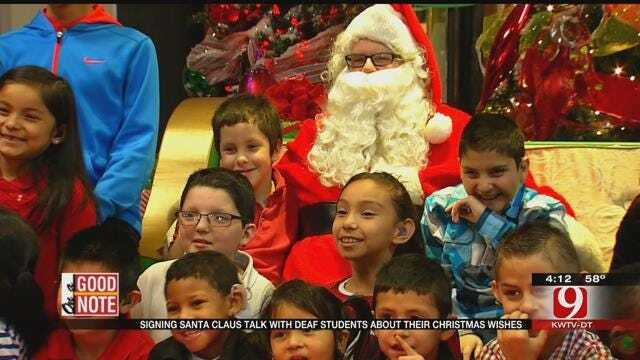 Signing Santa Brings Christmas Joy To OKC Deaf, Hard-Of-Hearing Kids
