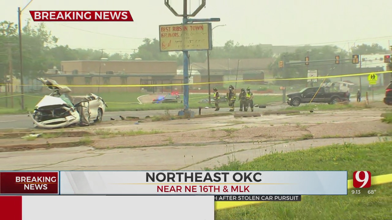 1 Killed After Police Chase Ends In Crash In NE OKC