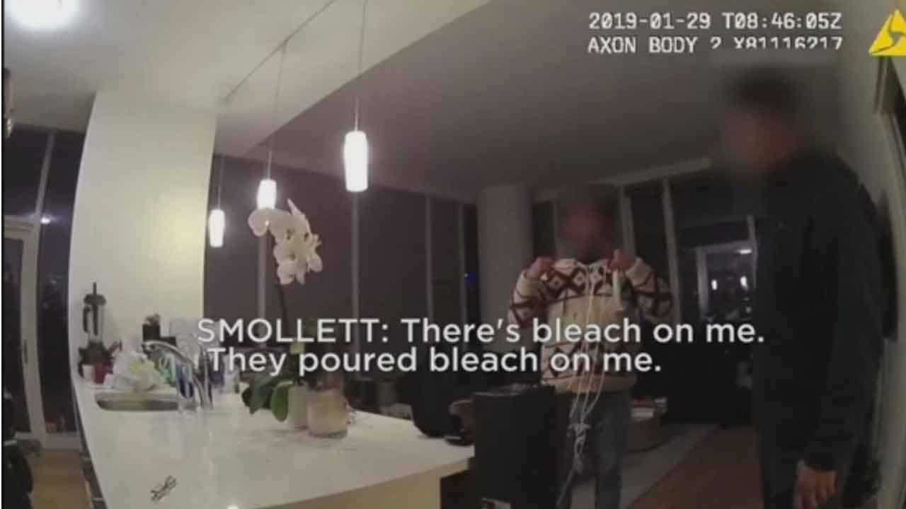Police Video Shows Jussie Smollett With Rope Around Neck After Alleged Hate Crime Attack