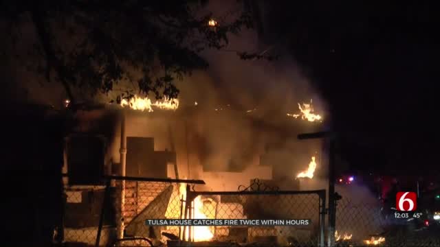 Tulsa Firefighters Respond To House That Caught Fire Twice In 12 Hours
