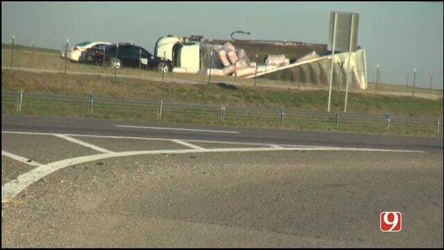 WEB EXTRA: Semi Crash On I-35 Near Goldsby