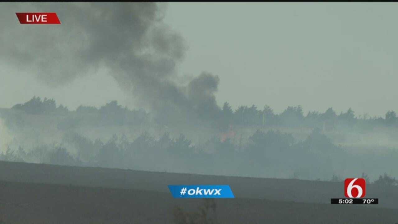 Largest Wildfire In Oklahoma Spreads Northeast