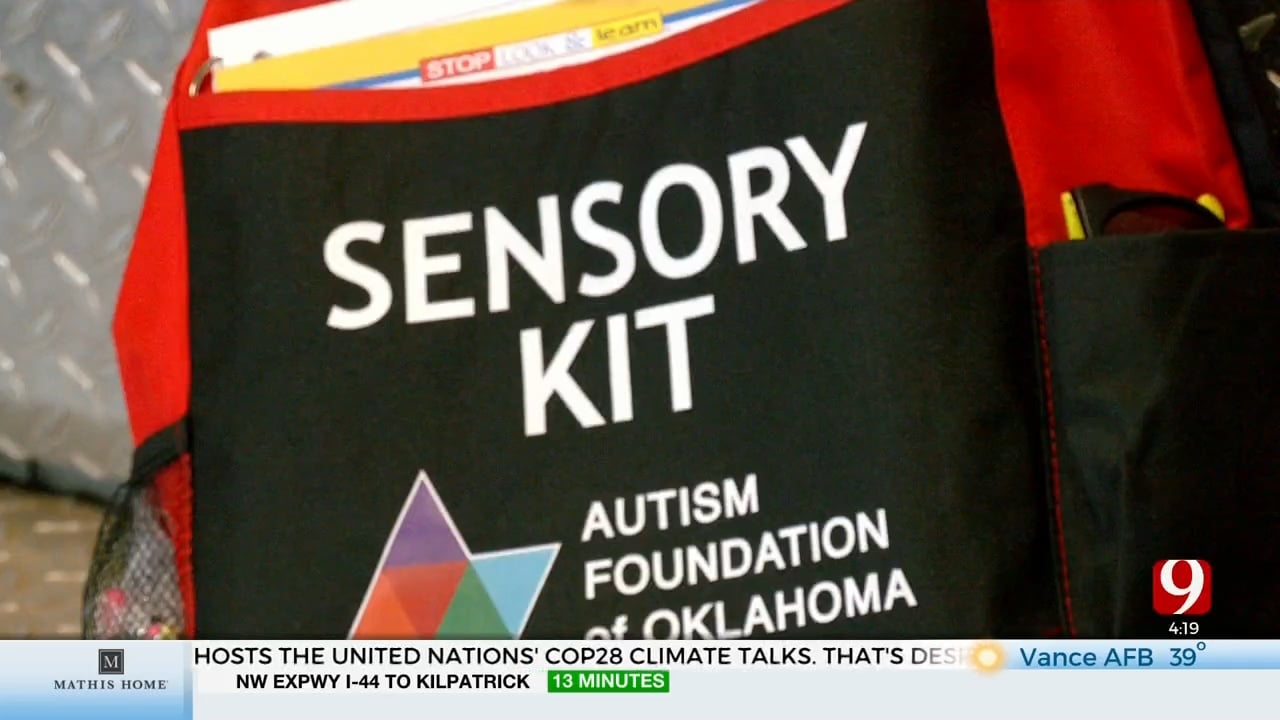 Mustang Fire Department Trained With Sensory Kits To Help People With Autism