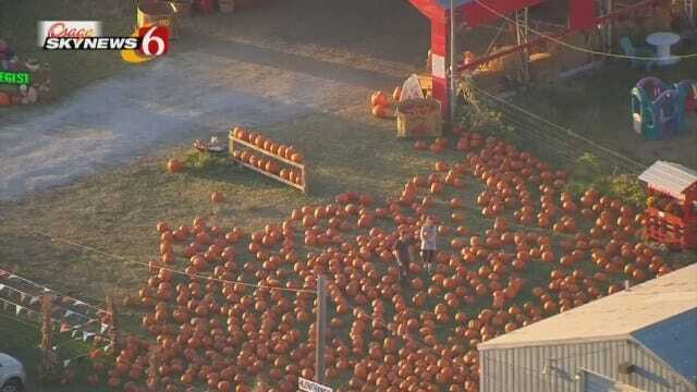 Osage SkyNews 6 HD Flies Over Tulsa's Pumpkin Town