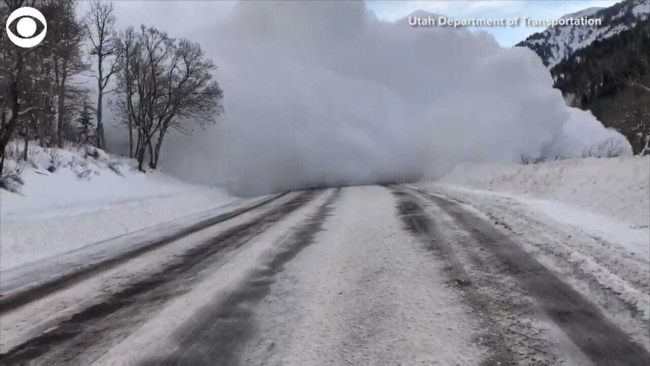 CAUGHT ON CAMERA: Controlled Avalanche In Utah