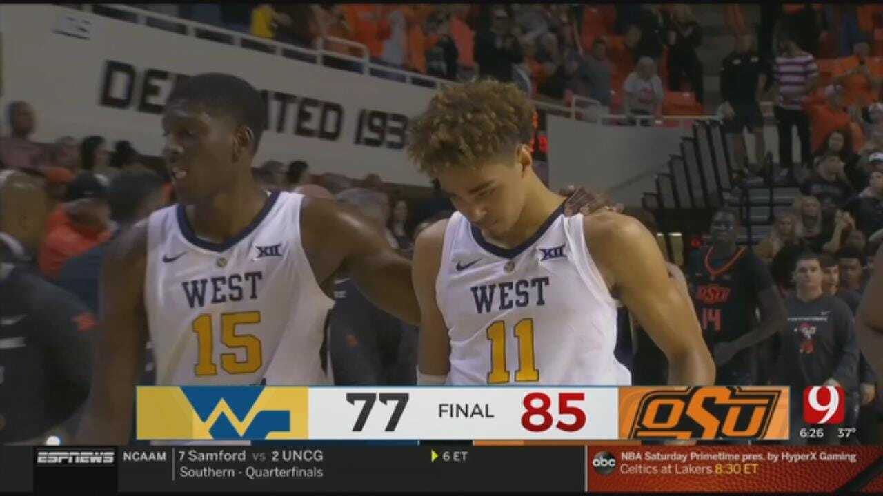 Waters Has 19, Leads Oklahoma State Over W. Virginia 85-77