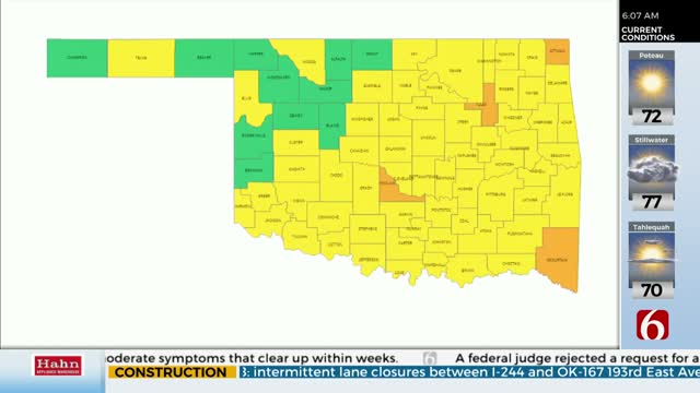 Oklahoma Now Utilizing Color-Coded COVID-19 Map