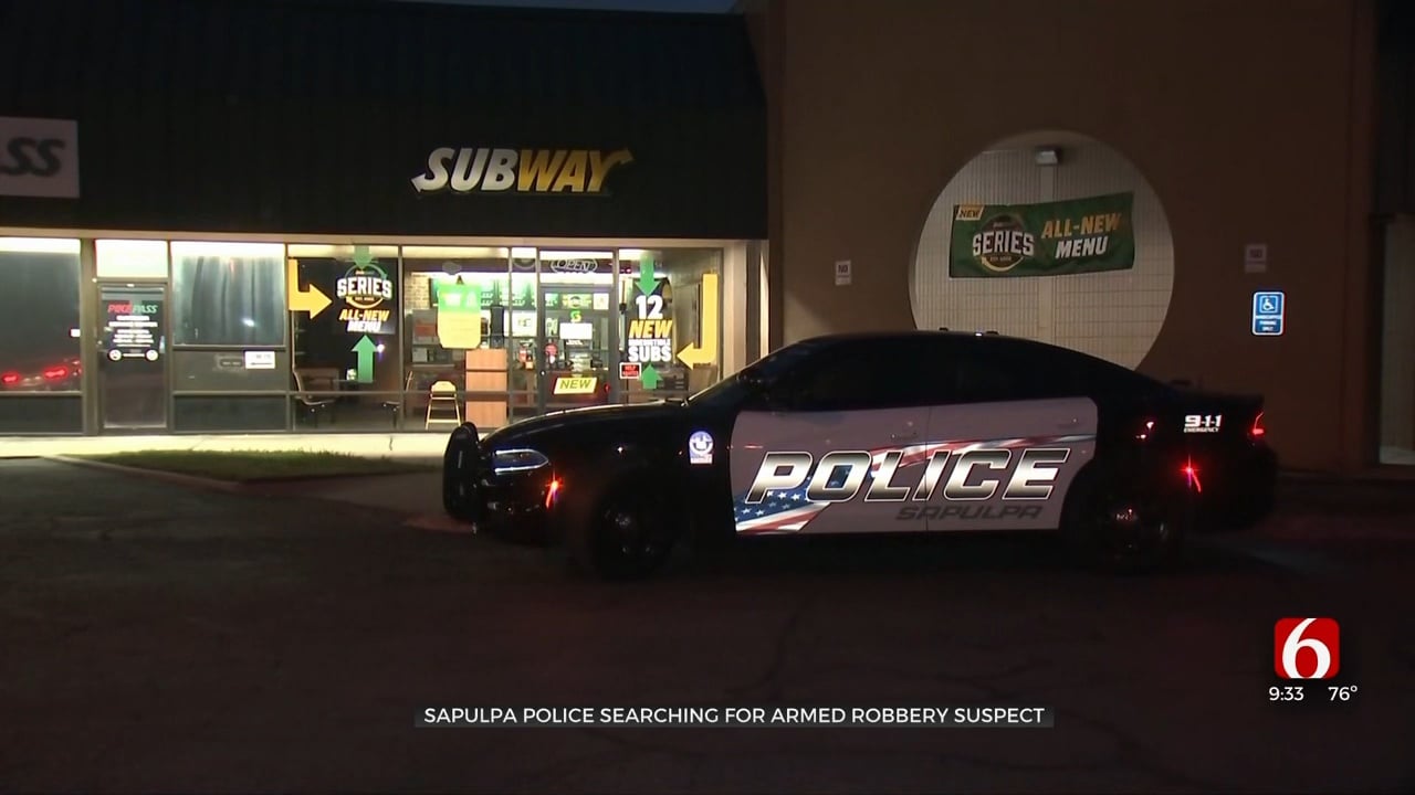 Sapulpa Police Searching For Armed Robbery Suspect