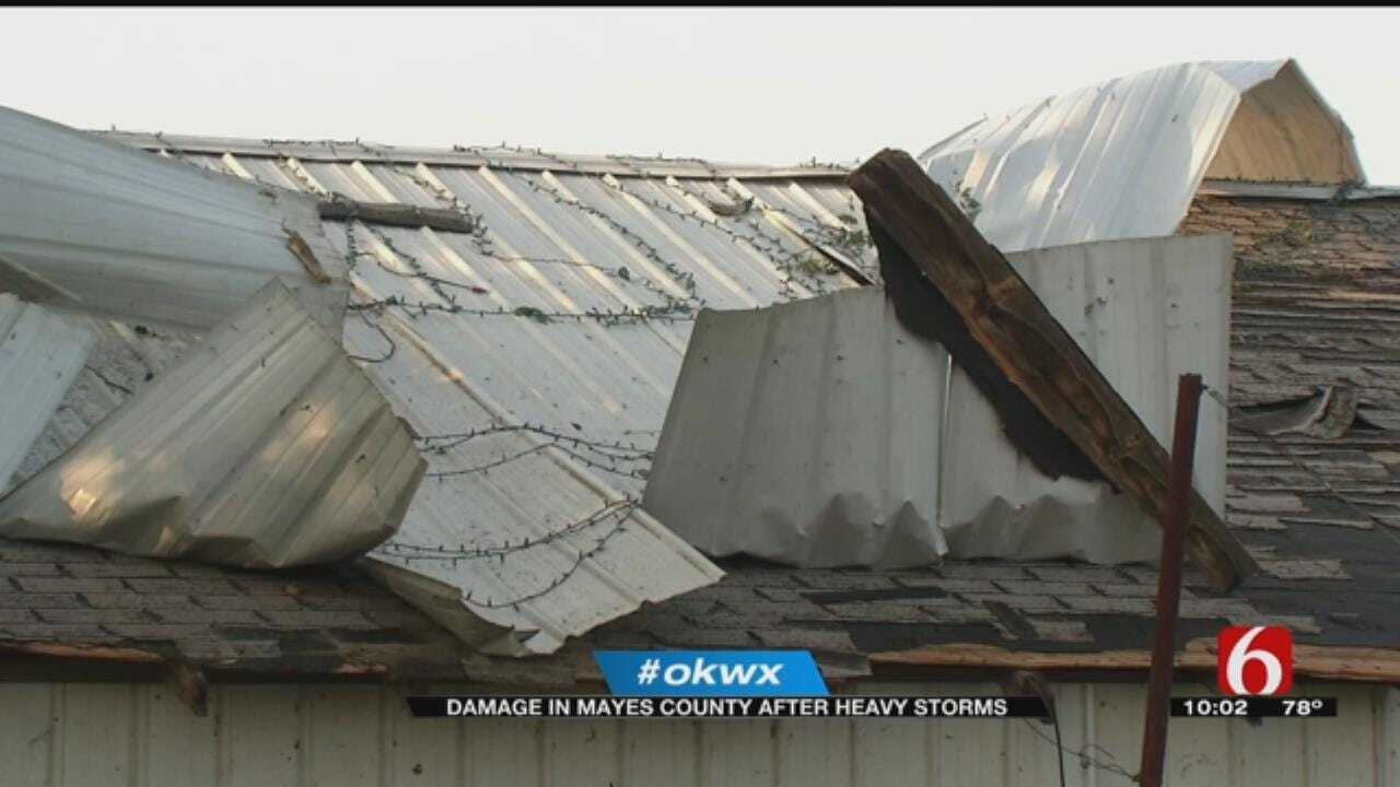 Mayes County Family Takes Cover As Possible Tornado Sweeps By House