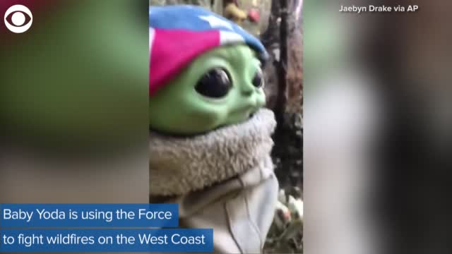 Watch: Baby Yoda Toy Helps Fight Wildfires