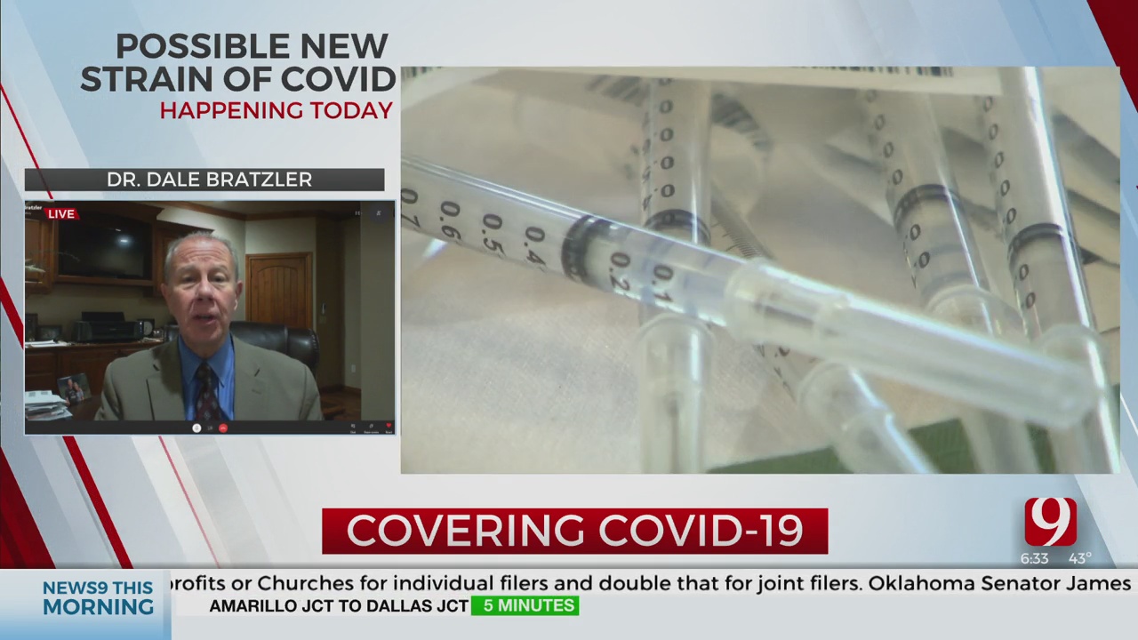 Watch: OU Med's Dr. Bratzler On New COVID-19 Strain Reported In UK 
