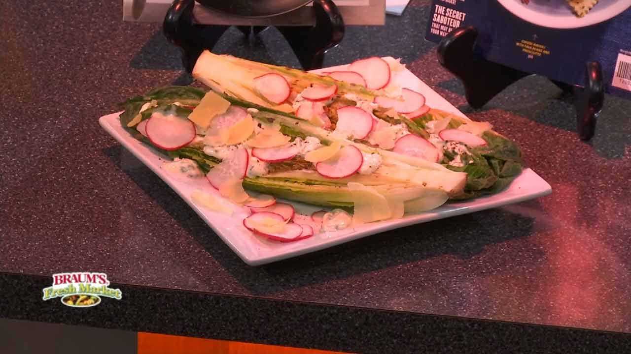 Grilled Gem Lettuce With Buttermilk Dressing & Parmesan