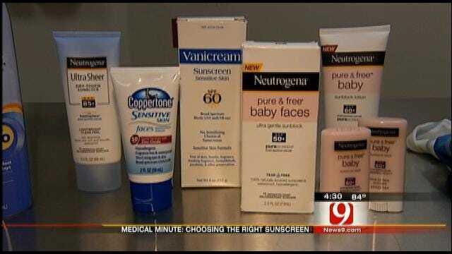 Medical Minute: Choosing The Right Sunscreen