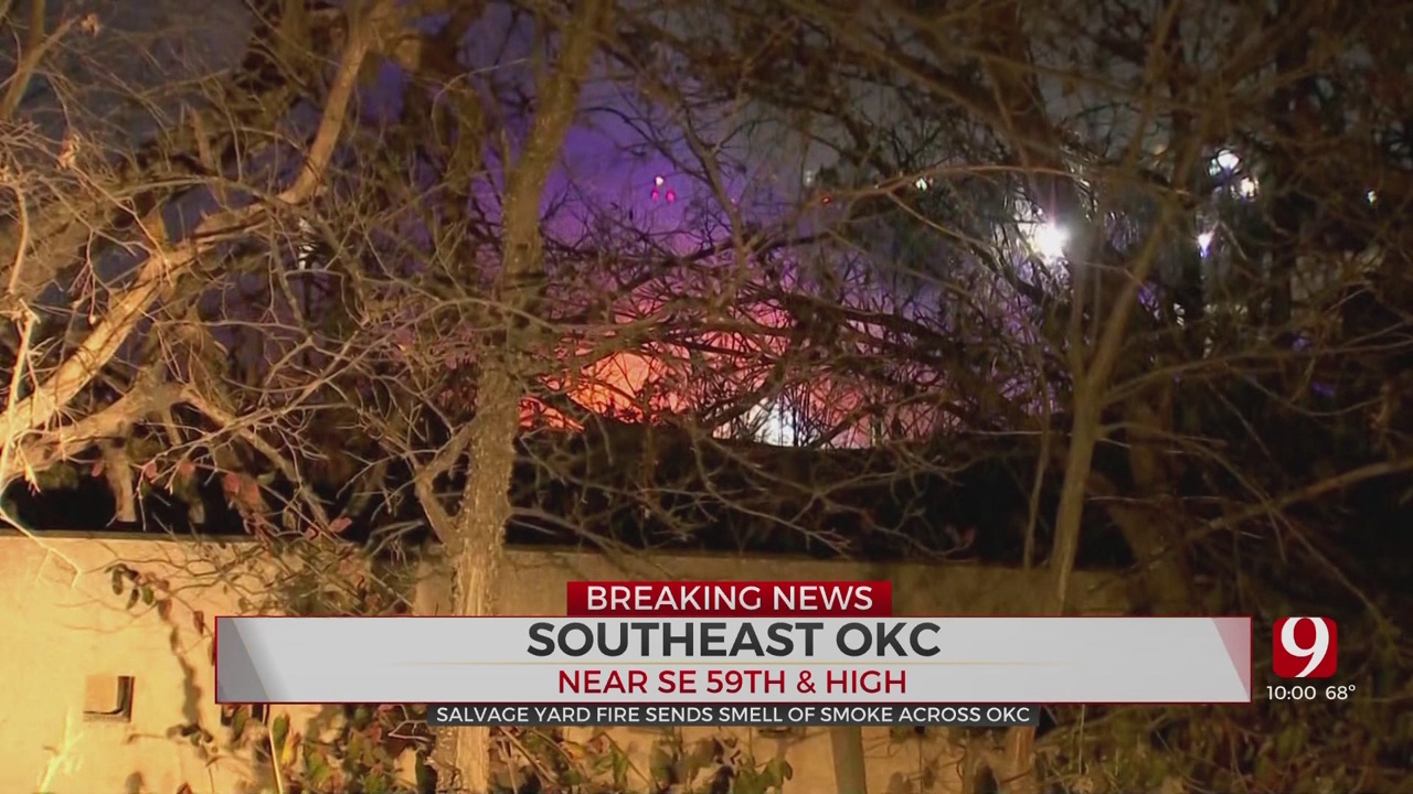 Multiple Cars Catch Fire At SE Oklahoma City Salvage Yard