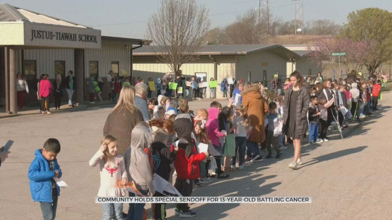 Claremore Community Holds Special Send-Off For Teen Battling Cancer 