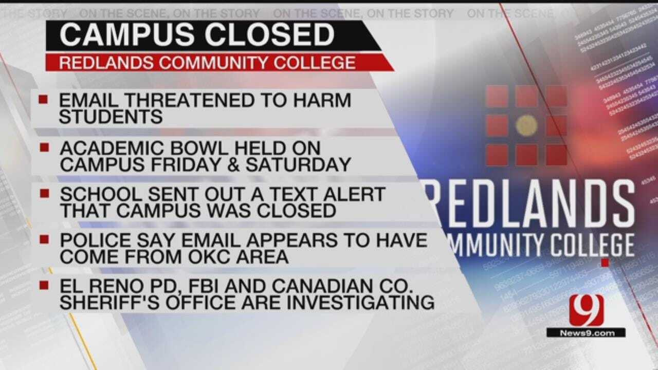 'Significant Threat' Cancels Classes, Events At Redlands CC In El Reno
