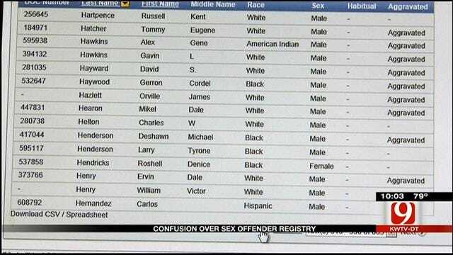 Confusion Continues Over Sex Offender Registry In Oklahoma
