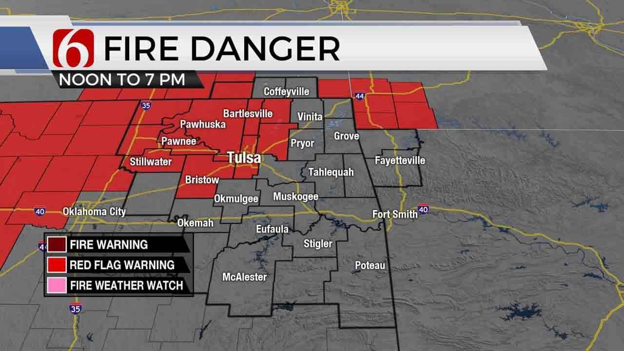 High Fire Danger For Wednesday Before Cold Front Arrives