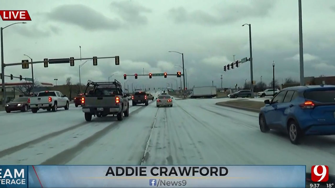 News 9's Addie Crawford On OKC Road Conditions