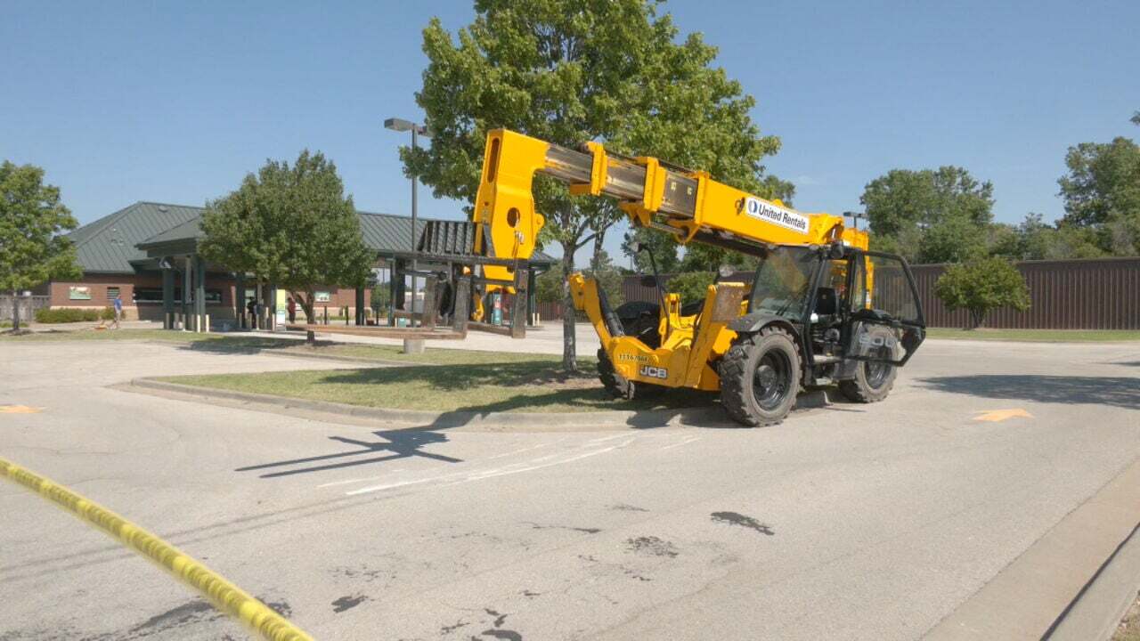 Bixby Police: Thieves Use Stolen Forklift To Steal ATM From Credit Union