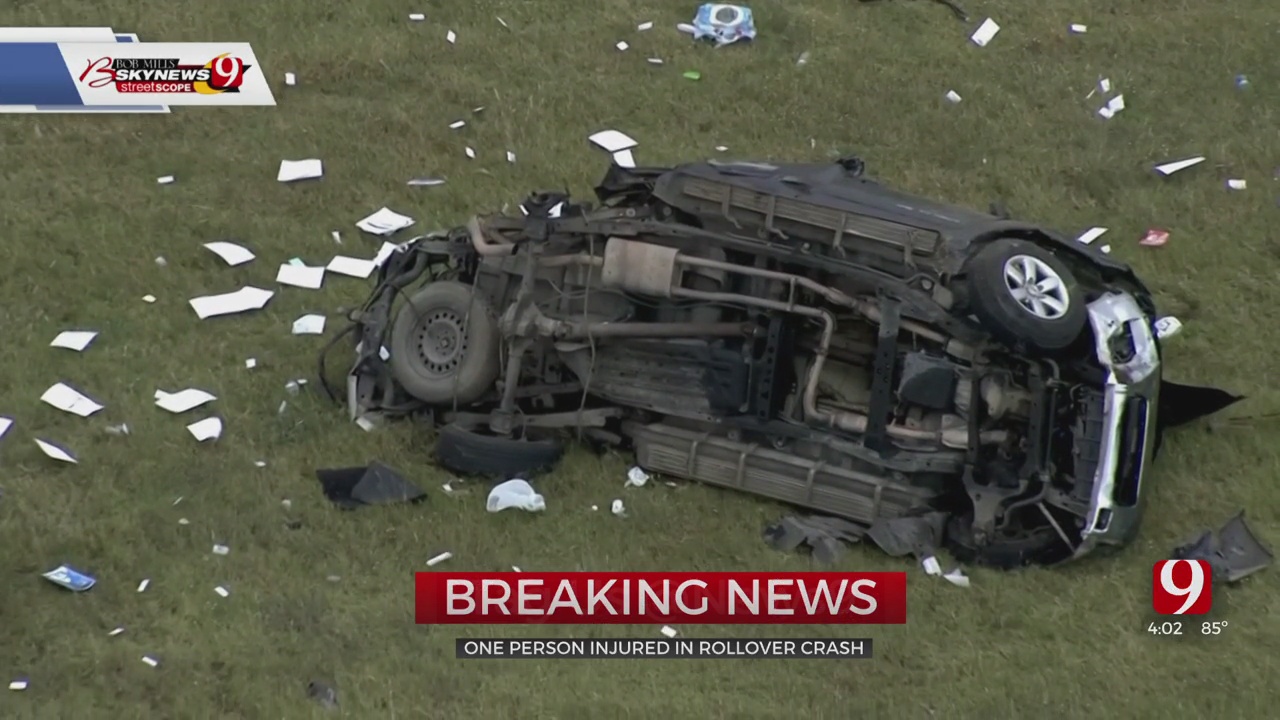 Victim's Condition Unknown After SW OKC Rollover Accident