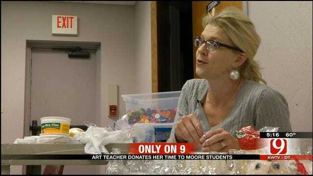 Moore Teacher Doing More With Less To Bring Art Back to School