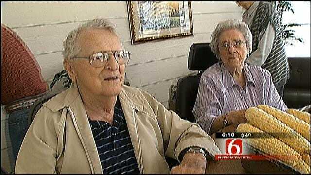 Tulsa Seniors Enjoy Afternoon Shucking Corn