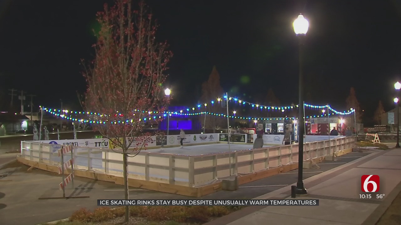 Ice Skating Rinks Stay Busy Despite Unusually Warm Temperatures
