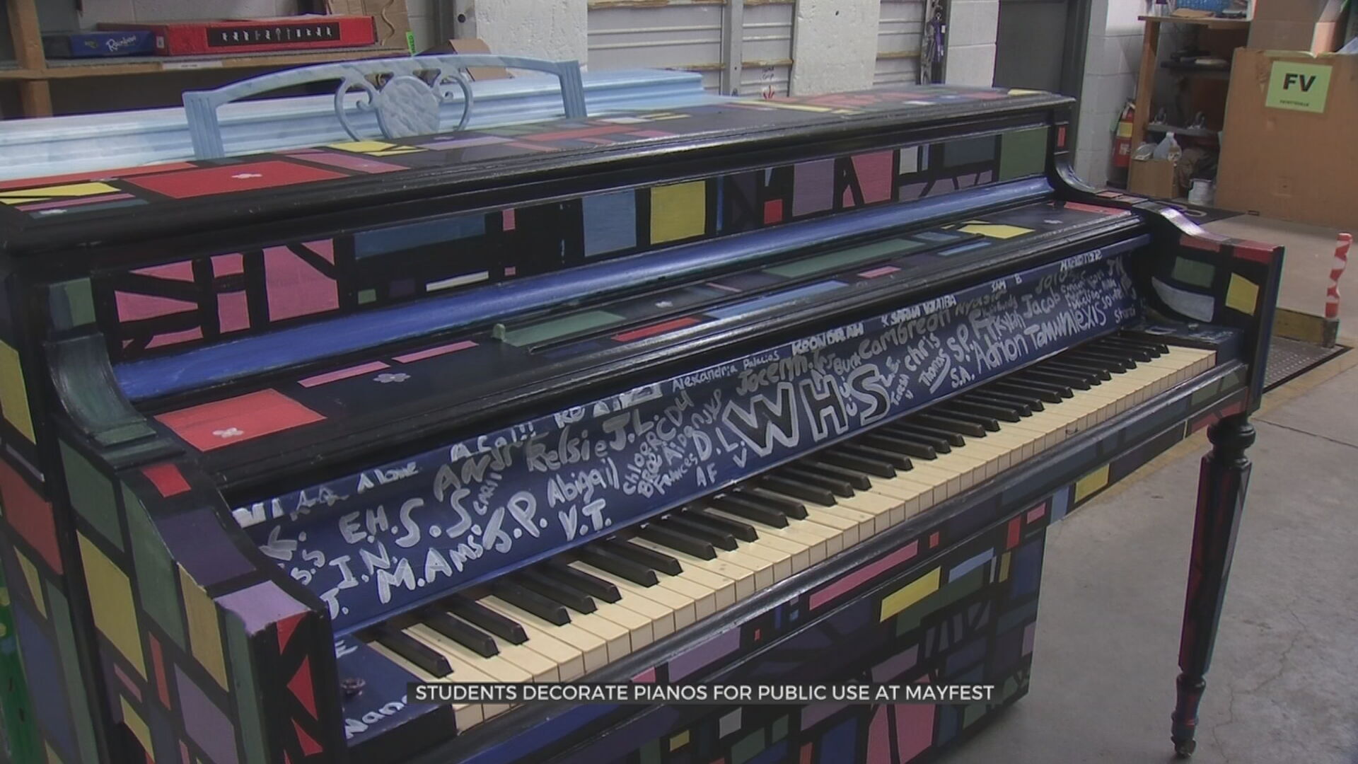 Students Decorate Pianos For Public To Play At Tulsa Mayfest 